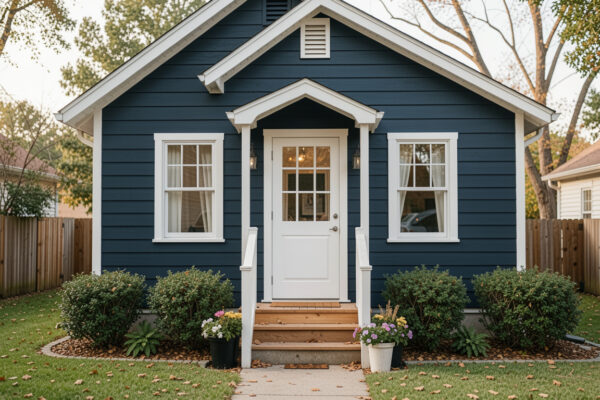 25 Cool Dark Blue Home Exterior For Small Spaces