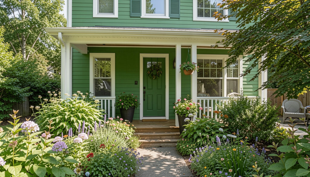 10 Simple Green Home Exterior For Beginners You Will Love