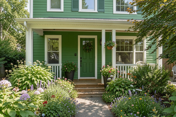 10 Simple Green Home Exterior For Beginners You Will Love